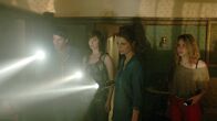 Into the Dark – L-R: Sam (Jaz Martin), Penny (Melinda Cohen), Sophia Monet (Mischa Barton), Astrid Daniels (Leah Pipes)