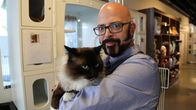Der Katzenflüsterer – Jackson holding a cat.