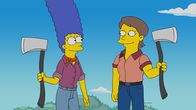 Die Simpsons – "Die Simpsons", "Stammesfehde." Als Lisa an ihrer Schule eine Szene aus ihrem Familienalltag nachstellt, wird Marge bewusst, wie eintönig ihr Leben doch ist. Da legt ein glücklicher Zufall ein großes Talent der Hausfrau und Mutter frei: Durch einen umgestürzten Baum, den Marge aus dem Weg schafft, kommt ihre Begabung als Holzfällerin zum Vorschein. Bei sportlichen Wettbewerben in dieser Disziplin ist Marge bald unschlagbar. Doch leider scheint sie der Ruhm mehr und mehr von ihrer Familie zu entfremden.