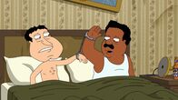 Family Guy – Glen Quagmire (l.); Cleveland Brown (r.)
