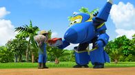 Super Wings – Auch Jerome darf mal ein Paket ausliefern. Es geht nach Thailand.