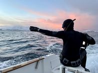planet e. – Lukas Müller hat in der Ferne Orcas entdeckt.