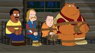 The Cleveland Show – (v.l.n.r.) Cleveland Brown; Lester Krinklesac; Holt Richter; Tim der Bär