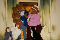 Der kleine Bär – L-R: Owl, Hen, Little Bear, Father Bear, Mother Bear, Cat, Duck