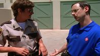 Reno 911! – L-R: Deputy Trudy Wiegel (Kerri Kenney), Craig Pullin (Kyle Dunnigan)