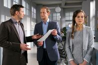 Die Rosenheim-Cops – Im Rosenheimer Kommissariat: Hansen (Igor Jeftic, l.), Felix Seitz (Gabor Biedermann, m.) und Marina Lermer (Jacqueline Le Saunier, r.).