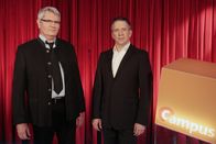 Campus Talks – Heute zu Gast bei Campus Talks. Von links: Prof. Dr. Robert Schlögl und Prof. Dr. Arno Rauschenbeutel.