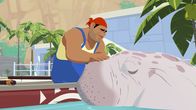 Zoom - Der weiße Delfin – Biff (l.) ist froh, dass sein guter Freund, ein Dugong (r.), im Meeresinstitut in Sicherheit ist.