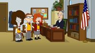 American Dad! – (v.l.n.r.) Roger; Steve; Spitz; Schuldirektorin Mahoney