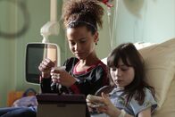 Emergence – L-R: Mia Evans (Ashley Aufderheide) and Piper (Alexa Swinton)