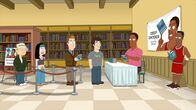 American Dad! – Jeff (l.), Hayley (2.v.l.), Scottie Pippen (r.)