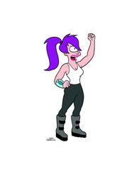 Futurama – Leela ist die Pilotin des Planet Express-Auslieferungsschiffes. Sehr hübsch, sehr außerirdisch, sehr einäugig.