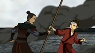 Avatar - Herr der Elemente – L-R: Sokka, Aang