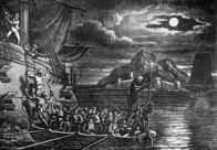 Mysteriöse Inseln – Eine Illustration zeigt Piraten, die ein spanisches Schiff entern. (Alamy Stock Photo/Lebrecht Music & Arts)
