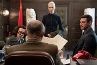 Anna – L-R: Olga (Helen Mirren), Anna (Sasha Luss), Alex Tchenkov (Luke Evans)