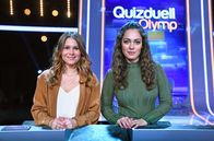 Quizduell-Olymp – Die Kandidatinnen des Teams "Film": Cristina do Rego (l.) und Nilam Farooq (r.), beide Schauspielerinnen.