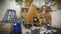 Fabriken der Superlative – Nose cone covered in cork on factory floor. (National Geographic/Alex Macdonald)