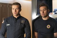 9-1-1 Notruf L.A. – Evan "Buck" Buckley (Oliver Stark, l.); Eddie Diaz (Ryan Guzman, r.)
