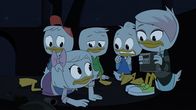 DuckTales – DUCKTALES - "The Beagle Birthday Massacre!" - After crashing Ma Beagle's birthday party, Webby and new mysterious friend Lena (Kimiko Glenn) must fight their way through Beagle Boy turf to get back home. This episode of ÒDucktalesÓ airs Saturday, September 30 (8:00 - 8:30 A.M. EDT) on Disney XD. (Disney XD) HUEY, WEBBY, LOUIE, DEWEY, LENA