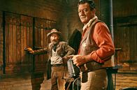 El Dorado – Cole Thornton (John Wayne, re.) und Bull Harris (Arthur Hunnicutt, li.).