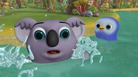Wissper – Wissper - Onkel Kaspar lernt schwimmen - Wisspers magischer Kompass führt sie und Peggy diesmal zu Kaspar, dem Koala. Seine kleine Nichte Kylie ist zum anderen Ufer des Flusses geschwommen und hofft, dass dieser zu ihr kommt, um ihr dort wieder weg zu helfen. Doch dummerweise kann Kaspar gar nicht schwimmen und das Kind deshalb auch nicht erreichen! Wissper hat glücklicherweise einen Freund, der halfen kann: der Pinguin Pablo! Foto: ORF/STUDIO 100 MEDIA. Veröffentlichung honorarfrei nur für redaktionelle Berichterstattung in Sendungszusammenhang und mit Copyrightangabe. Kontakt: foto@orf.at
