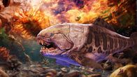 Katastrophen der Erdgeschichte – Bizarr geformte Lebewesen wie der Panzerfisch beherrschen die Ozeane. Sie erobern nach und nach neue Lebensräume.