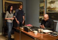 Navy CIS: L.A. – L-R: Daniela Ruah (Special Agent Kensi Blye), Eric Christian Olsen (Marty Deeks), LL Cool J (Special Agent Sam Hanna).