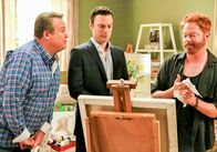 Modern Family – Eric Stonestreet (Cameron Tucker), Justin Kirk (Charlie Bingham), Jesse Tyler Ferguson (Mitchell Pritchett).