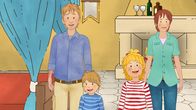 Meine Freundin Conni – Connis Familie in der Kemenate, dem Kaminzimmer einer Burg.