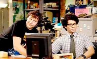 The IT Crowd – Roy (Chris O'Dowd, on the left) and blank geeky brilliance from Moss (Richard Ayoade).