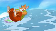 Geronimo Stilton – Effeff macht unfreiwillig bei einem Surfwettbewerb mit.