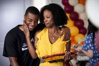 All American – Daniel Ezra (Spencer James), Karimah Westbrook (Grace).