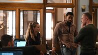 Chicago P.D. – L-R: Hailey Upton (Tracy Spiridakos), Kevin Atwater (LaRoyce Hawkins), Hank Voight (Jason Beghe)