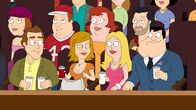 American Dad! – Vorne, l-r: Tom, Cami, Francine, Stan