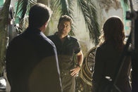 Castle – L-R: Richard Castle (Nathan Fillion), Brock Harmon (Ted McGinley), Kate Beckett (Stana Katic)