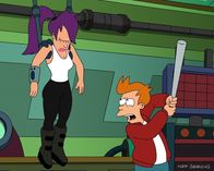 Futurama – v.li.: Leela, Fry