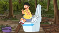 Bob's Burgers – Findet eine Außentoilette und hat viel Spaß damit: Gene ...