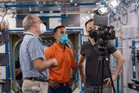 P.M. Wissen – SpaceX Crew-2 Backup ESA astronaut Mathias Maurer and NASA astronaut Raja Chari during Red camera EQ skills training.
