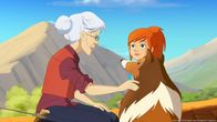 Lassie – Frances (l.) bedankt sich bei Zoé (r.) und Lassie für die Rettung in letzter Sekunde.