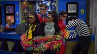 Danger Force – Miles / AWOL (Terrence Little Gardenhigh, l.), Ray Manchester / Captain Man (Cooper Barnes, 2.v.l.), Mika / ShoutOut (Dana Heath, m.), Chapa / Volt(Havan Flores, 2.v.r.)