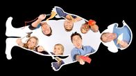 Scrubs - Die Anfänger – (9. Staffel) - Scrubs - Die Anfänger: (im Uhrzeigersinn von oben l.) Drew (Michael Mosley), Cole (Dave Franco), Turk (Donald Faison), Cox (John C. McGingley), J.D. (Zach Braff), Denise (Eliza Coupe) und Lucy (Kerry Bishe) ...