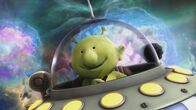 Q Pootle 5 – Pootle fliegt mit seinem Raumschiff durch das kosmische Flirreln.