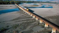 Mit dem Zug durch ... – Eines der letzten Hindernisse auf dem Weg nach Christchurch: der Waiau Uwha River.