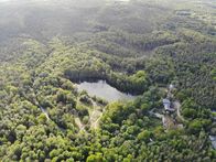 Lost Places – Luftaufnahme des Teufelssees im Grunewald im Berliner Bezirk Charlottenburg-Wilmersdorf