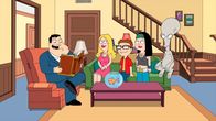 American Dad! – L-R: Stan, Francine, Klaus, Steve, Hayley, Roger