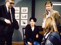Tatort – v.li.: Hans-Günter Martens, Ulrike Folkerts, Michael Schreiner und Nele Müller-Stöfen.