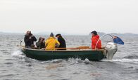 Krause kommt! – Es ist feucht und kalt bei der Bootsfahrt auf dem Bodensee: Gaby Hautmann (gelbe Jacke) und Pierre M. Krause mit Filmteam.