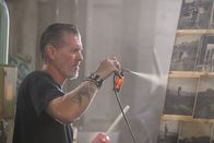 Las Vegas Hot Rods – Travis airbrushing motorcycle photos.