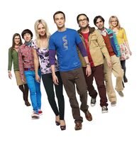 The Big Bang Theory – (7. Staffel) - Eine ganz besondere Clique: Bernadette (Melissa Rauch, l.), Howard (Simon Helberg, 2.v.l.), Amy (Mayim Bialik, r.), Sheldon (Jim Parsons, M.), Leonard (Johnny Galecki, 3.v.r.), Penny (Kaley Cuoco, 3.v.l.) und Raj (Kunal Nayyar, 2.v.r.) ...