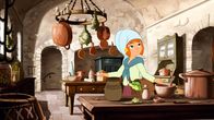 Hexe Lilli – Lilli schaut sich in der Schlossküche um.